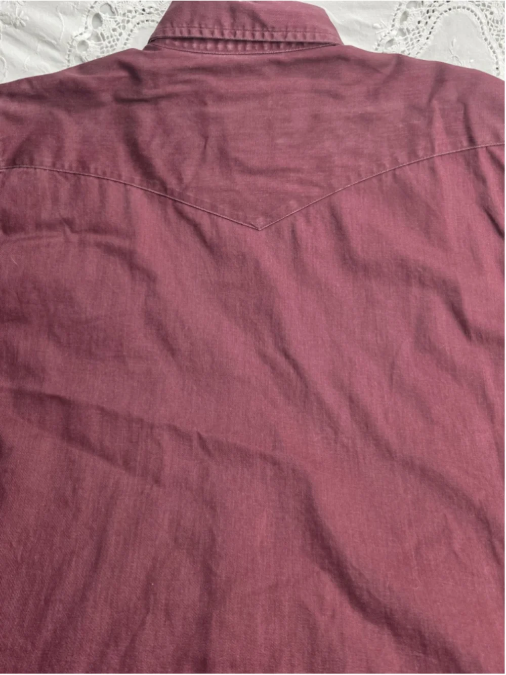 Wrangler Western Shirt Mens XL Burgundy Pearl Snap Long Sleeve Cowboy Rodeo #863